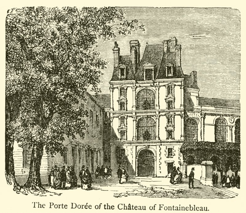 La Porte Dorée du château de Fontainebleau - French School