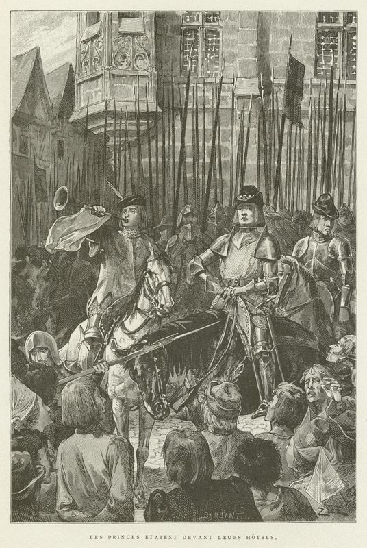 Les Princes étaient devant leurs maisons - French School