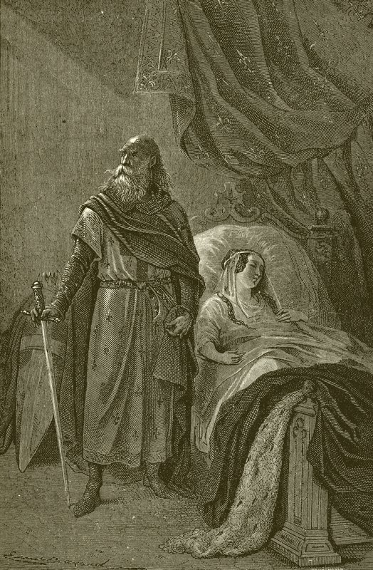 La Reine Marguerite et le vieux chevalier - French School