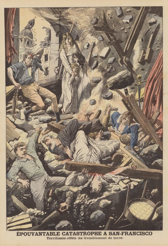 Le tremblement de terre de San Francisco de 1906 - French School