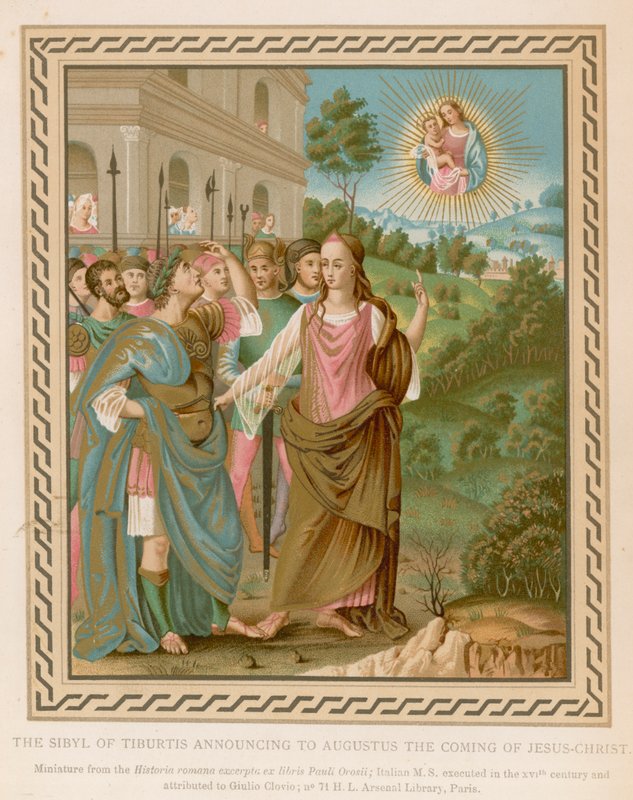 La Sibylle de Tibur annonçant à Auguste la venue de Jésus-Christ - French School