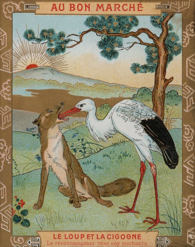 Le Loup et la Grue, une des fables d