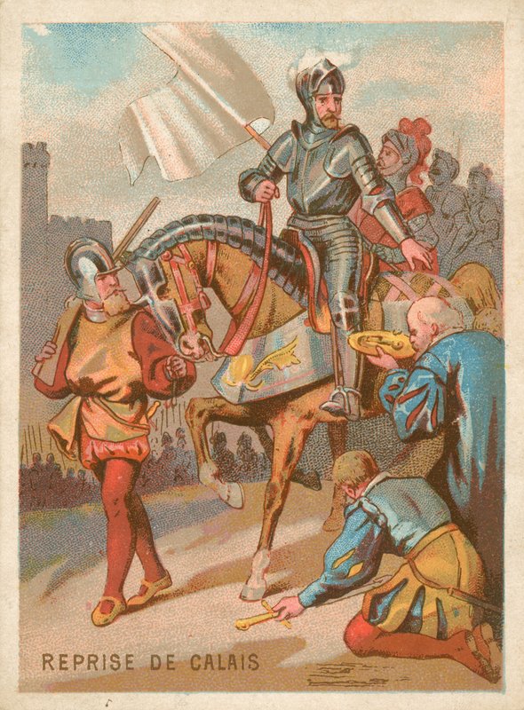 La capture de Calais par le roi Henri II de France - French School