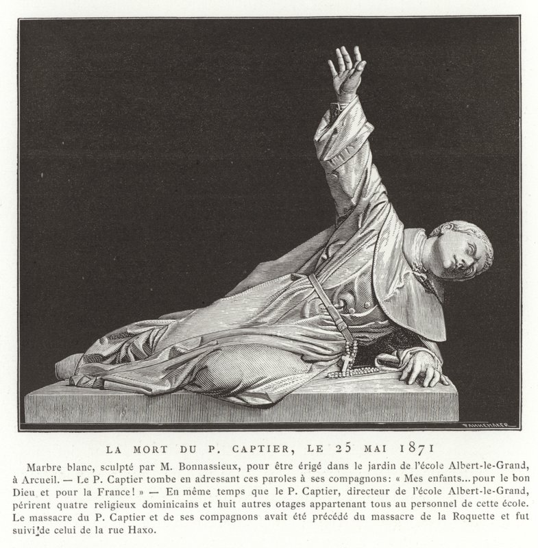 La mort du Père Captier, 25 mai 1871 - French School