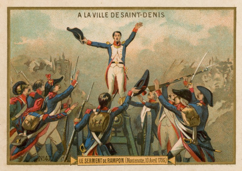 Le serment de Rampon, Montenotte, 10 avril 1796 - French School