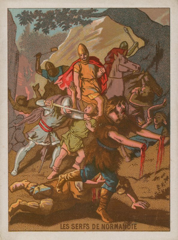 Les serfs de Normandie avec les mains coupées - French School
