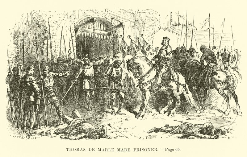 Thomas de Marle fait prisonnier - French School