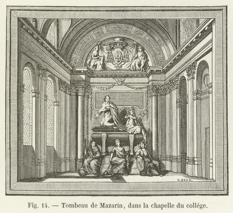 Tombeau de Mazarin, dans la chapelle du collège - French School