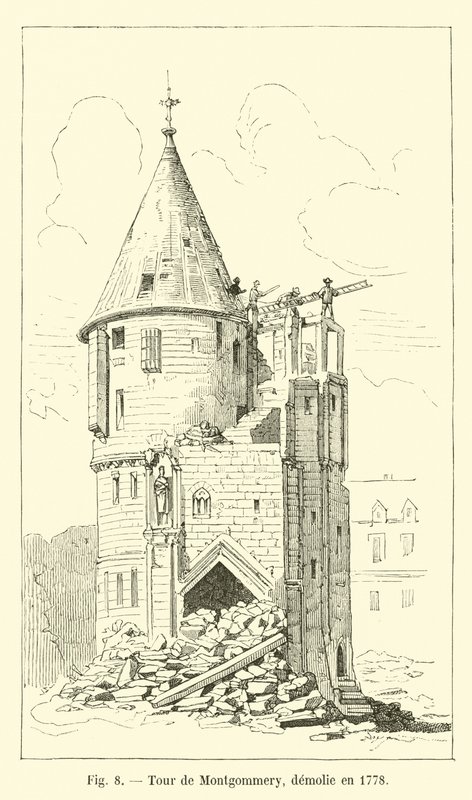 Tour de Montgommery, démolie en 1778 - French School