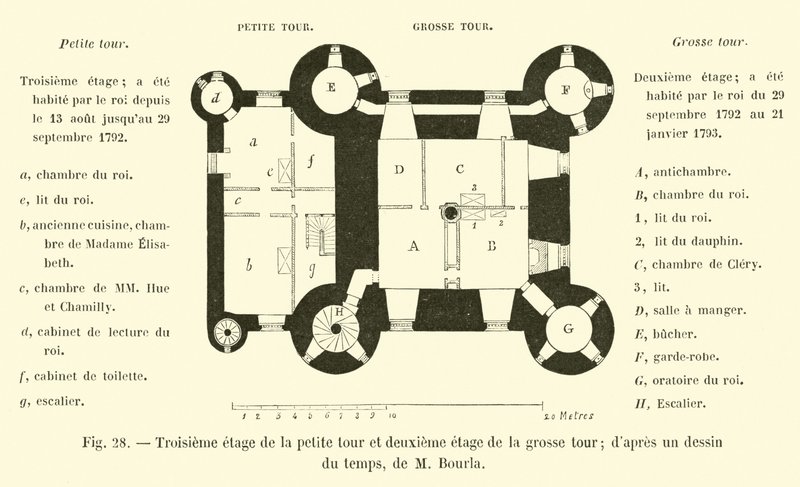Troisième étage de la petite tour et deuxième étage de la grosse tour; d