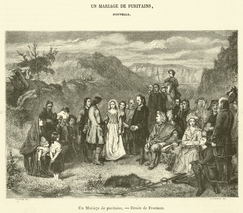 Un Mariage de puritains - French School