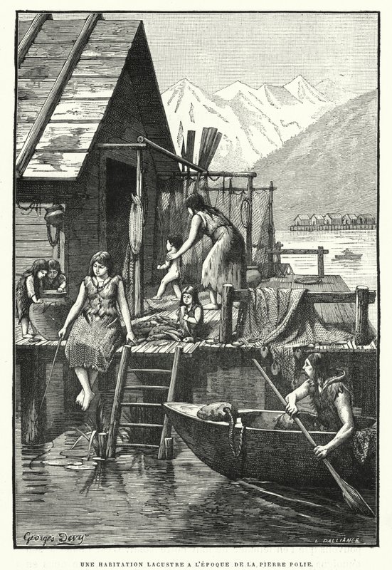 Une habitation lacustre à l