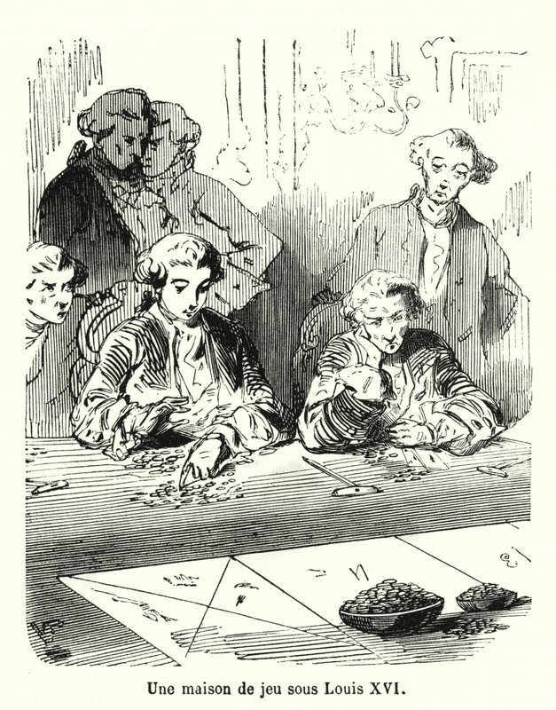 Une maison de jeu sous Louis XVI - French School