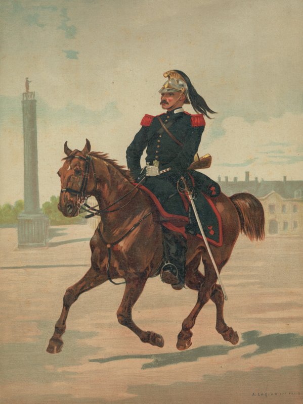 Soldat français non identifié à cheval - French School