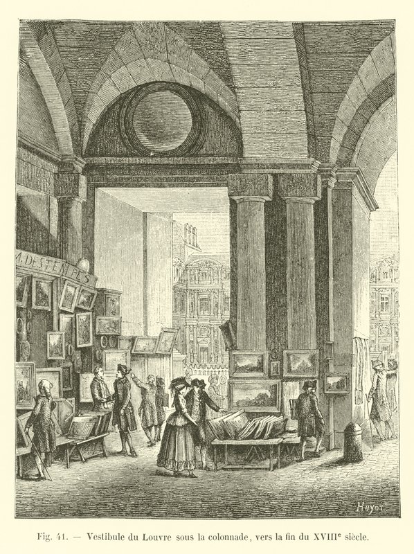 Vestibule du Louvre sous la colonnade, vers la fin du XVIIIe siècle - French School