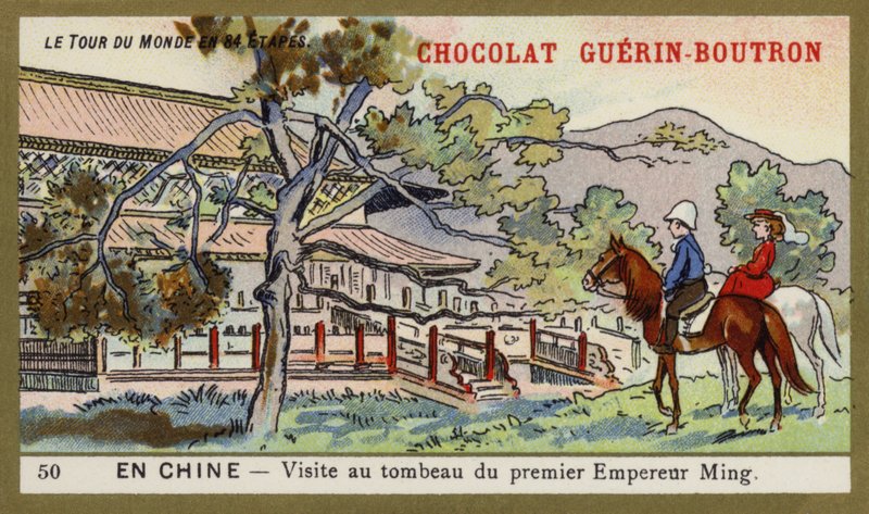 Visite à la tombe du premier empereur Ming, Chine - French School