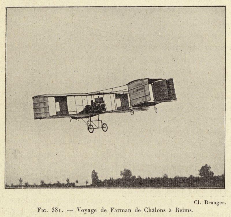Voyage de Farman de Chalons à Reims - French School