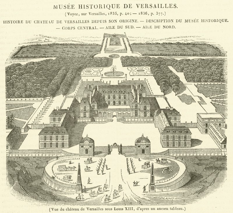 Vue du château de Versailles sous Louis XIII - French School