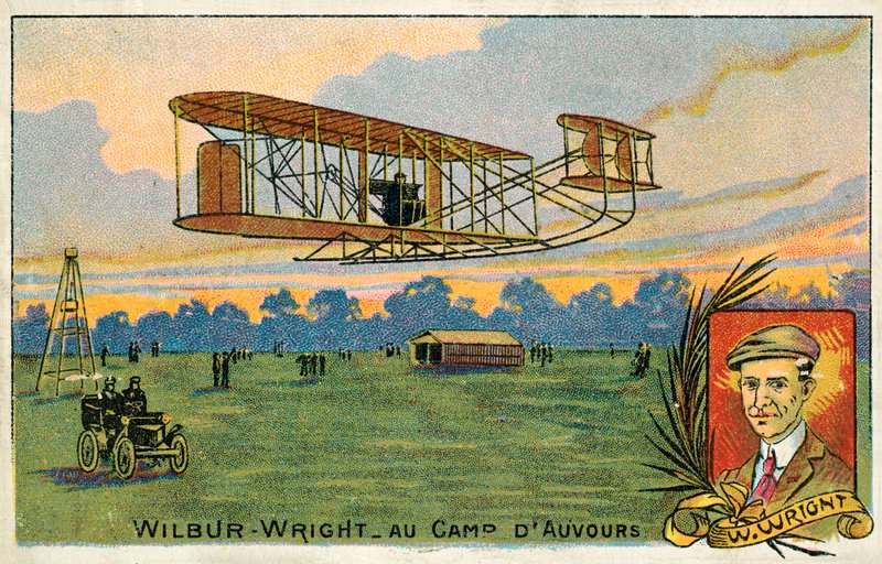 Wilbur Wright effectuant un vol au Camp d