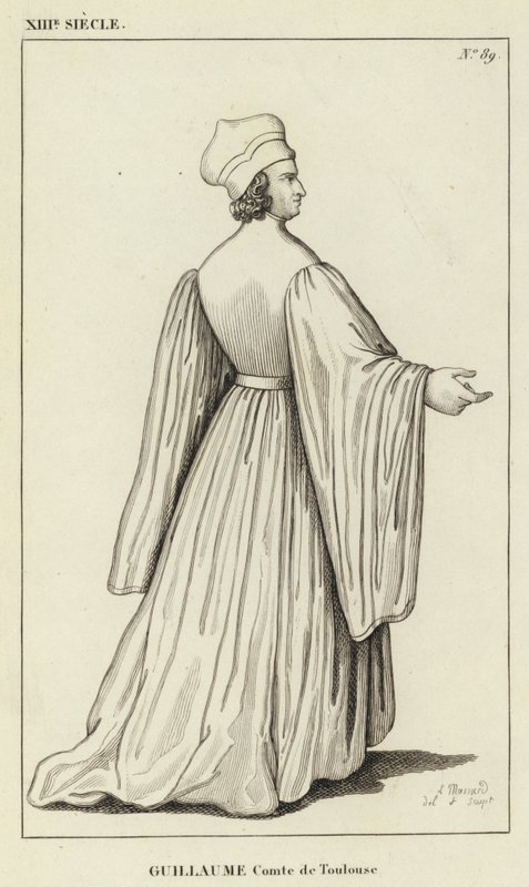 XIII Siècle, Guillaume, Comte de Toulouse (gravure) - French School