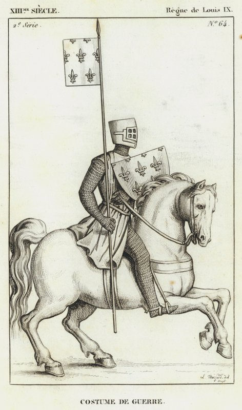 XIIIe siècle, règne de Louis IX, costume de guerre - French School