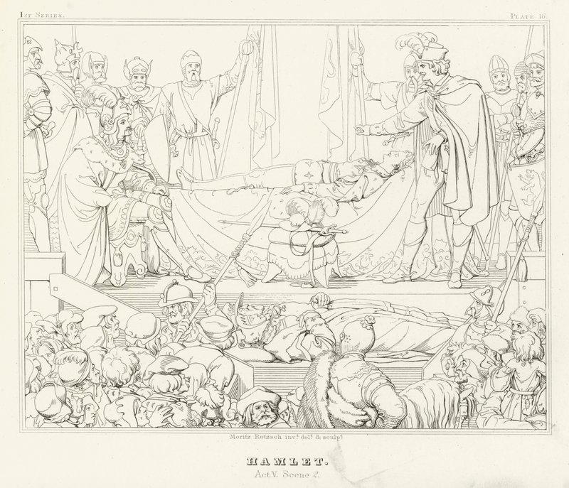 Hamlet, Acte V, Scène 2 (gravure) - Friedrich August Moritz Retzsch