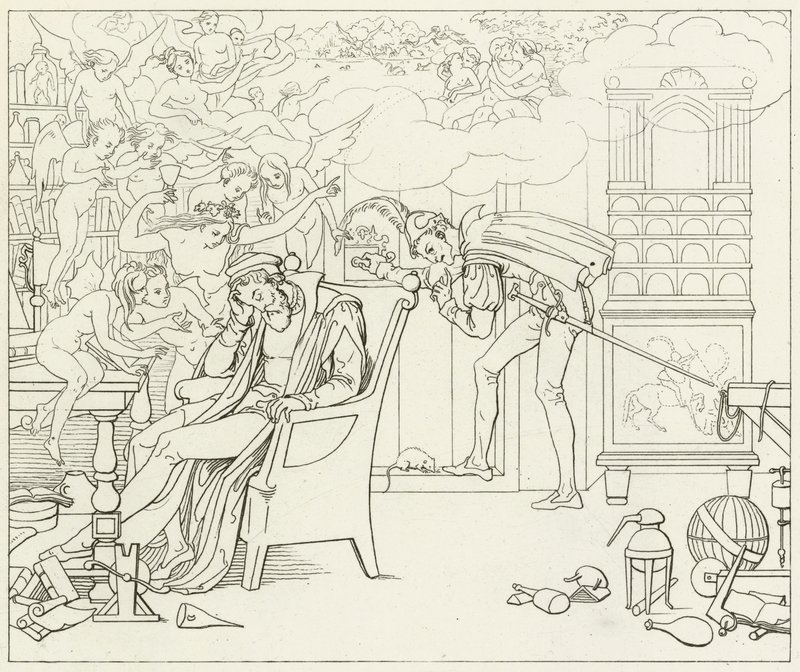 Illustration pour le Faust de Goethe - Friedrich August Moritz Retzsch