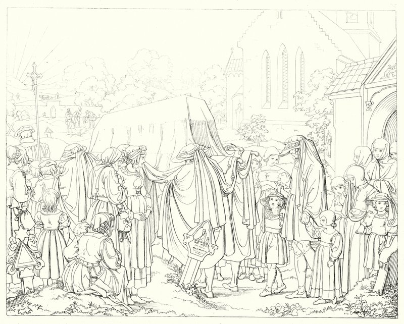 Illustration pour Lied von der Glocke de Schiller - Friedrich August Moritz Retzsch