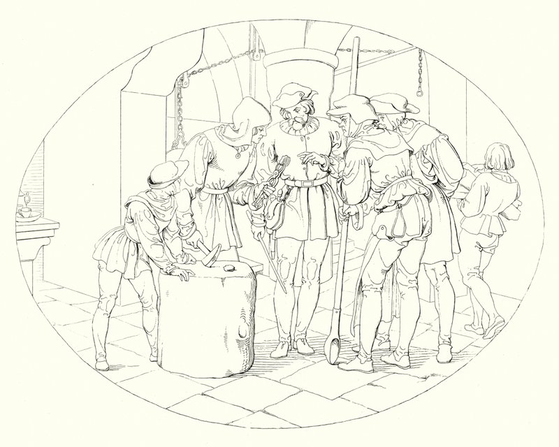 Illustration pour Le Chant de la Cloche de Schiller - Friedrich August Moritz Retzsch