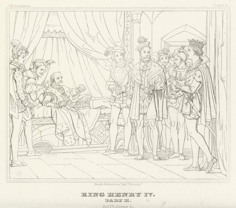 Le Roi Henri IV, Deuxième Partie, Acte IV, Scène 4 - Friedrich August Moritz Retzsch
