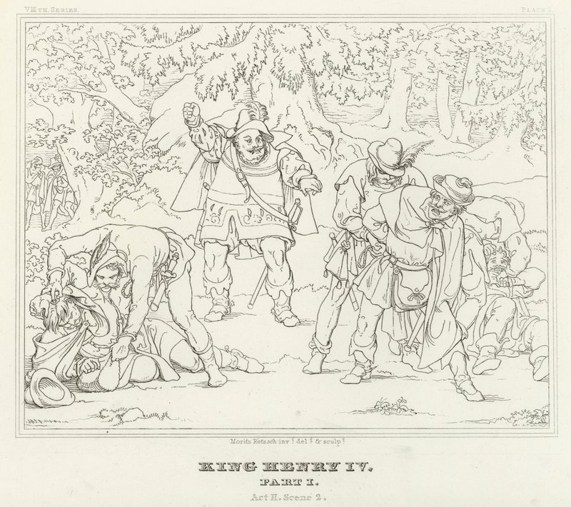 Le Roi Henri IV, Partie I, Acte II, Scène 2 - Friedrich August Moritz Retzsch