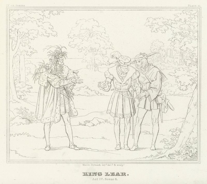 Le Roi Lear, Acte IV, Scène 6 - Friedrich August Moritz Retzsch