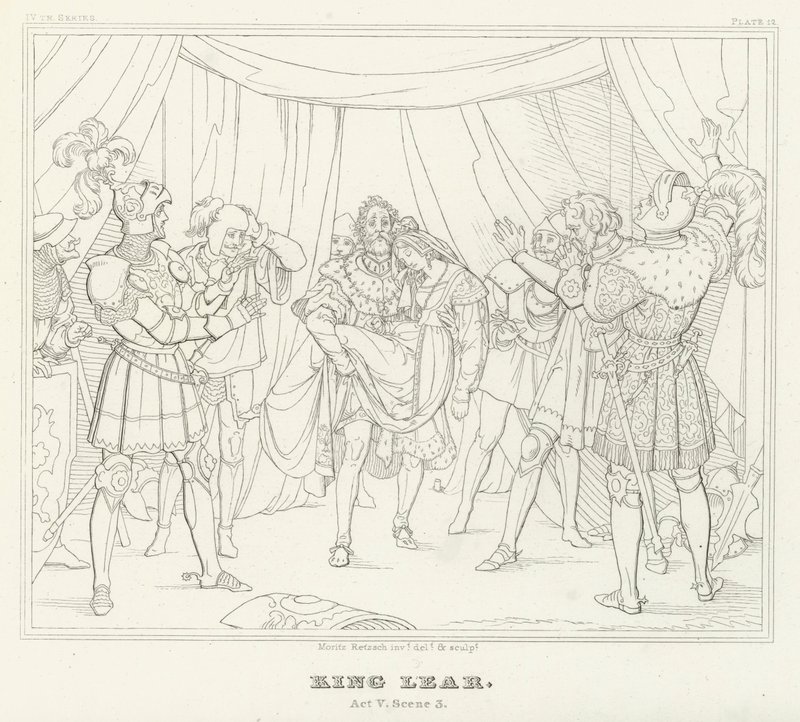 Le Roi Lear, Acte V, Scène 3 - Friedrich August Moritz Retzsch