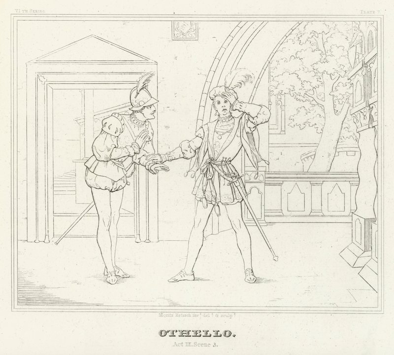 Othello, Acte III, Scène 3 - Friedrich August Moritz Retzsch