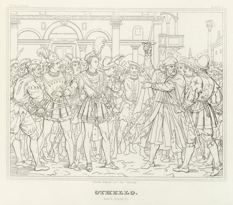 Othello, Acte I, Scène 2 - Friedrich August Moritz Retzsch