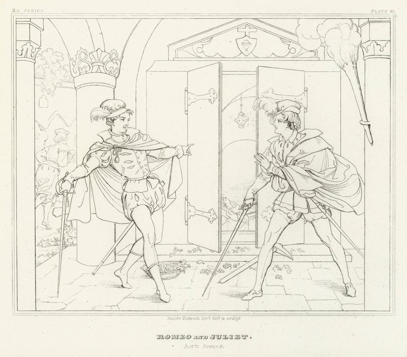 Roméo et Juliette, Acte V, Scène 3 - Friedrich August Moritz Retzsch