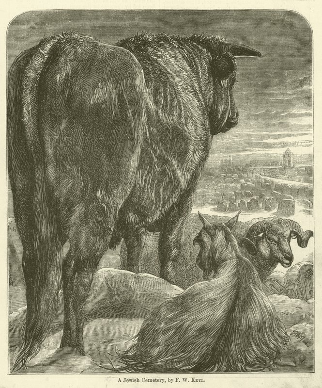 Un cimetière juif (gravure) - Friedrich Wilhelm Keyl