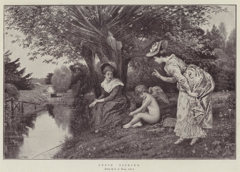 Cupidon pêchant - George Adolphus Storey
