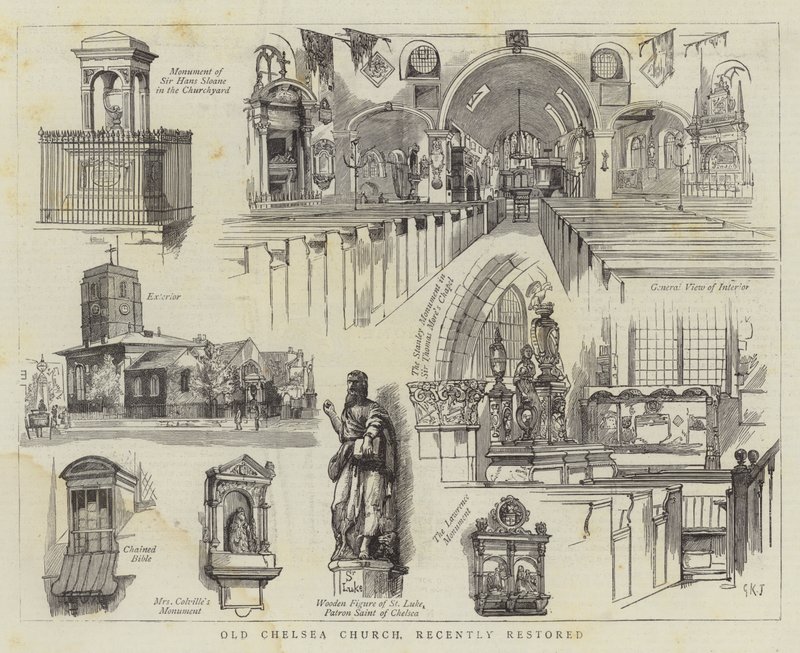 Vieille église de Chelsea, récemment restaurée - George Kingston Jones