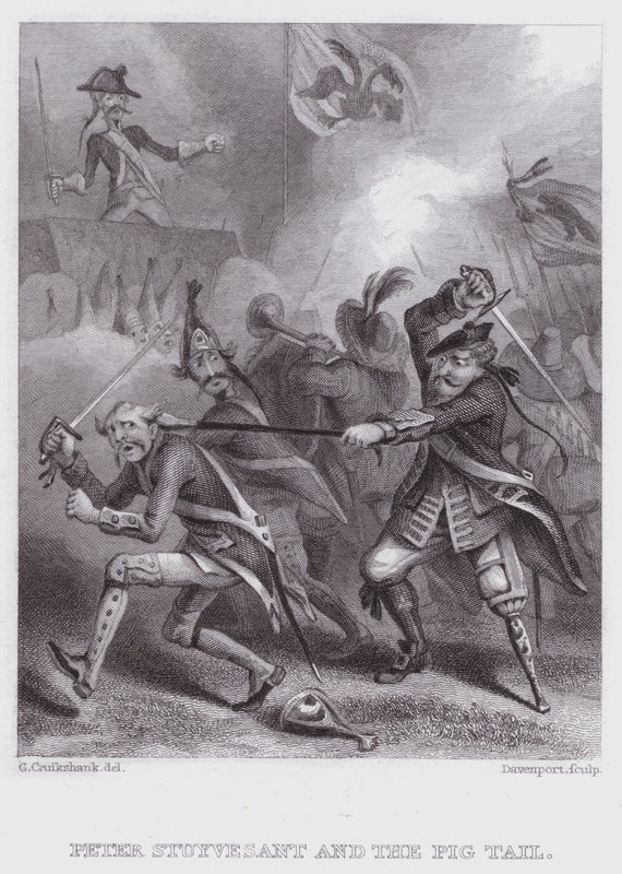 Peter Stuyvesant et la queue de cochon - George (after) Cruikshank