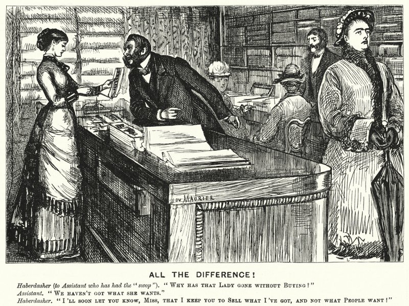 Caricature de Punch : Toute la différence ! (gravure) - George (after) Du Maurier