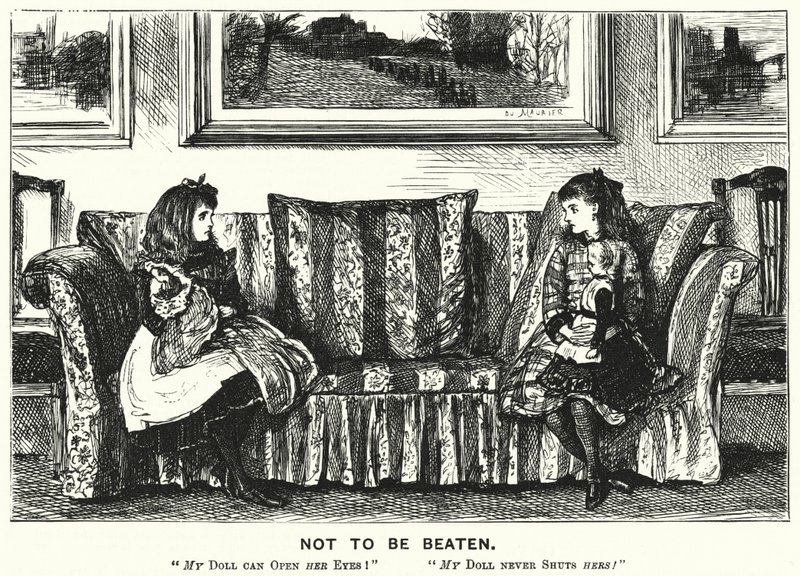 Caricature de Punch : Ne pas être battu - George (after) Du Maurier