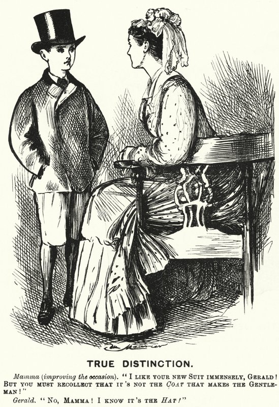 Caricature de Punch : Vraie distinction (gravure) - George (after) Du Maurier