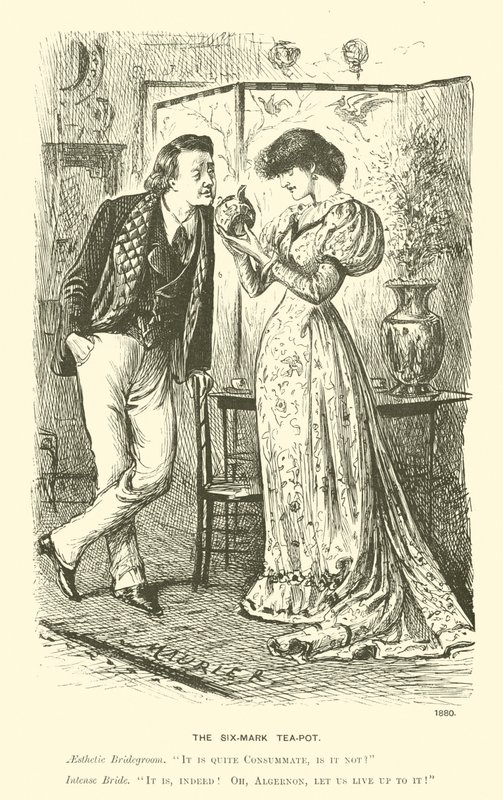 La théière à six marques - George (after) Du Maurier