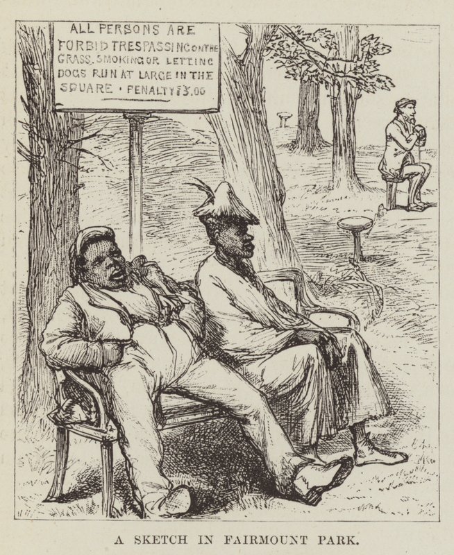 Une esquisse dans Fairmount Park - George Augustus Sala