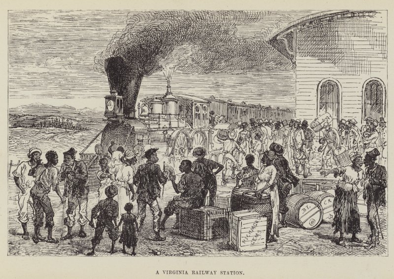 Une gare ferroviaire en Virginie - George Augustus Sala