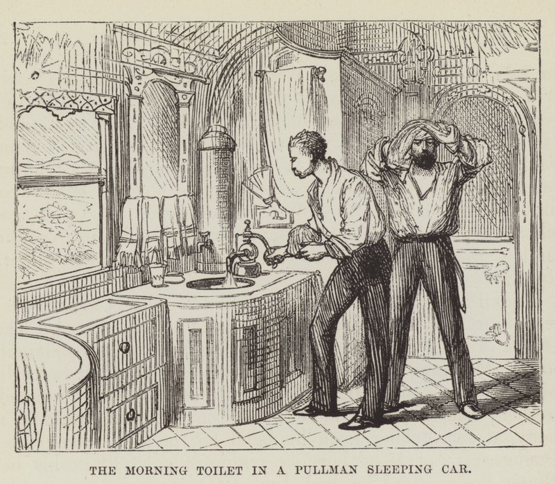 La toilette du matin dans un wagon-lit Pullman - George Augustus Sala