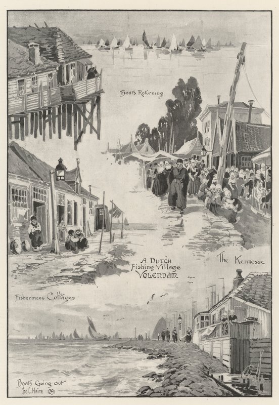 Un village de pêcheurs néerlandais Volendam - George Charles Haite