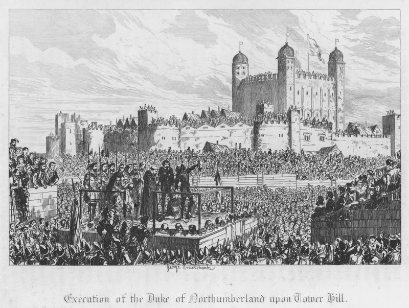 Exécution du Duc de Northumberland sur Tower Hill - George Cruikshank