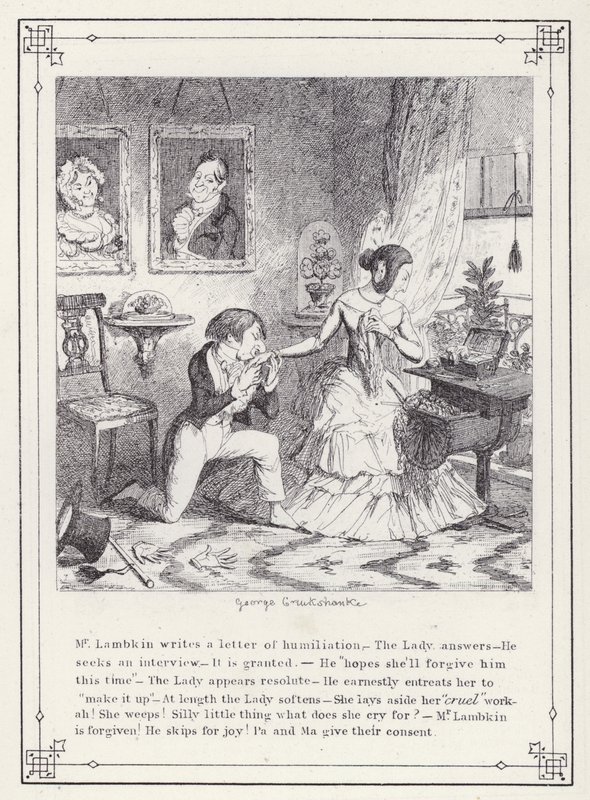 Illustration pour The Bachelor’s Own Book, or The Progress of Mr Lambkin (Gent) - George Cruikshank